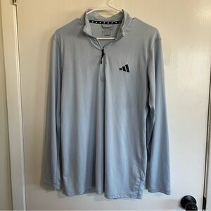 Adidas Light Blue Quarter-Zip Pullover